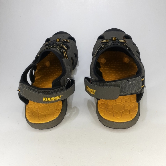 Kombu Sandals Gray with Yellow Accents Sz5 - Picture 4 of 8